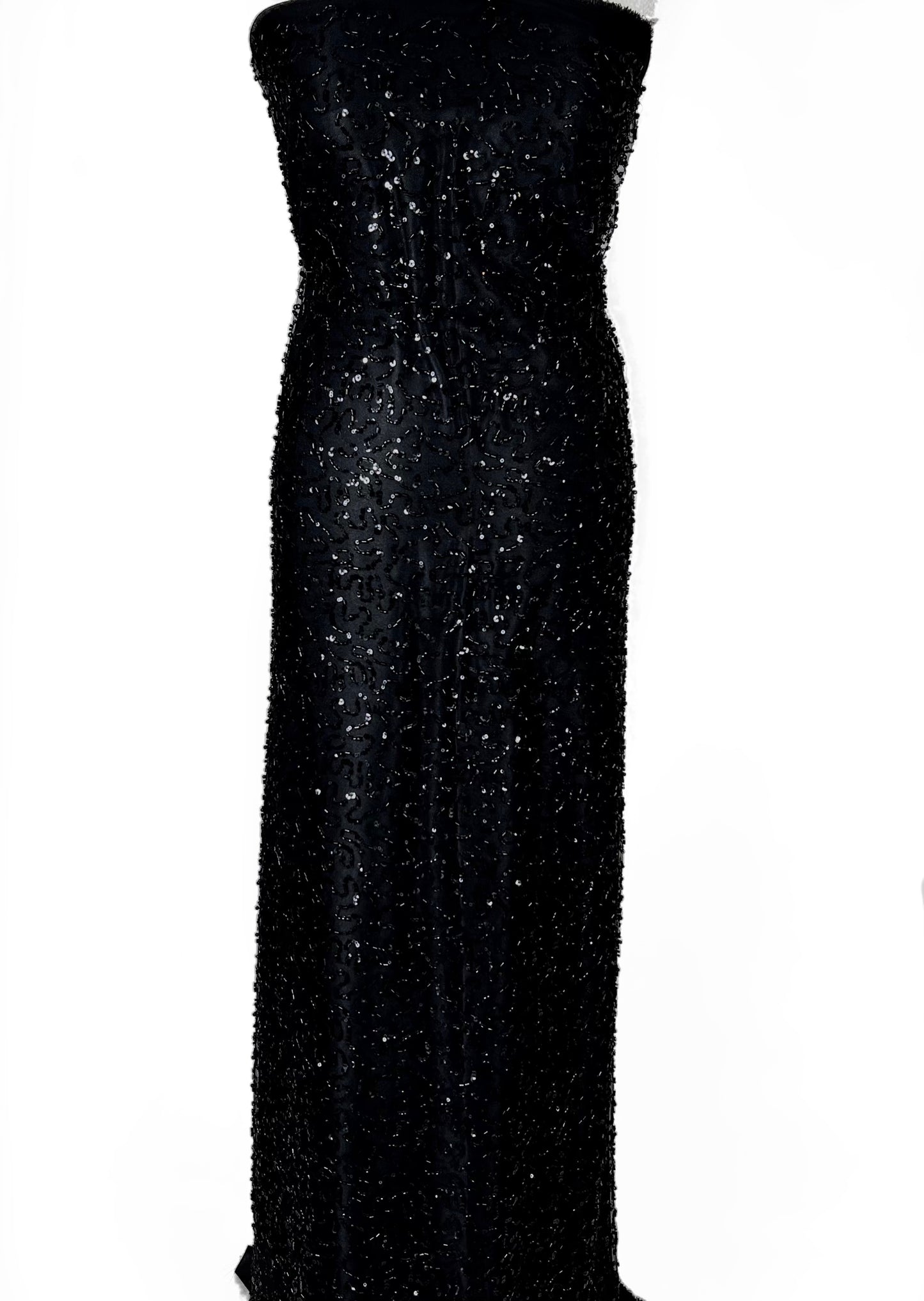 Channel your inner goddess and make a statement with this beautiful, delicately hand-beaded fabric. Perfect for your special occasion You will receive 6 yards of fabric (approximately 5.4 meters, lining not included) Small samples are available for UK shipping only. Free worldwide shipping.